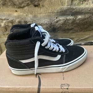 Vans Black and White High-Top Sneakers